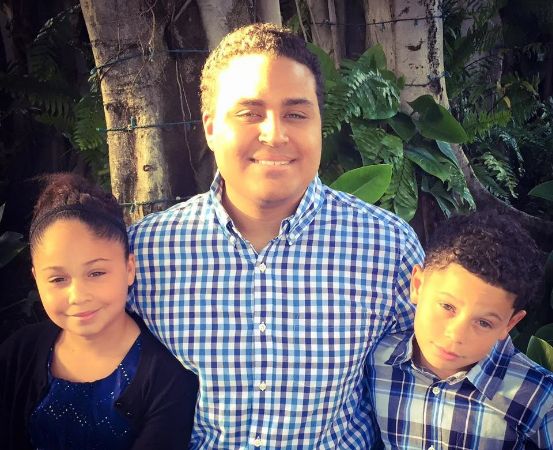 Kyle Fox with Francillion siblings, Kayla Augustine Francilion and Kayden Thierry Francilion.